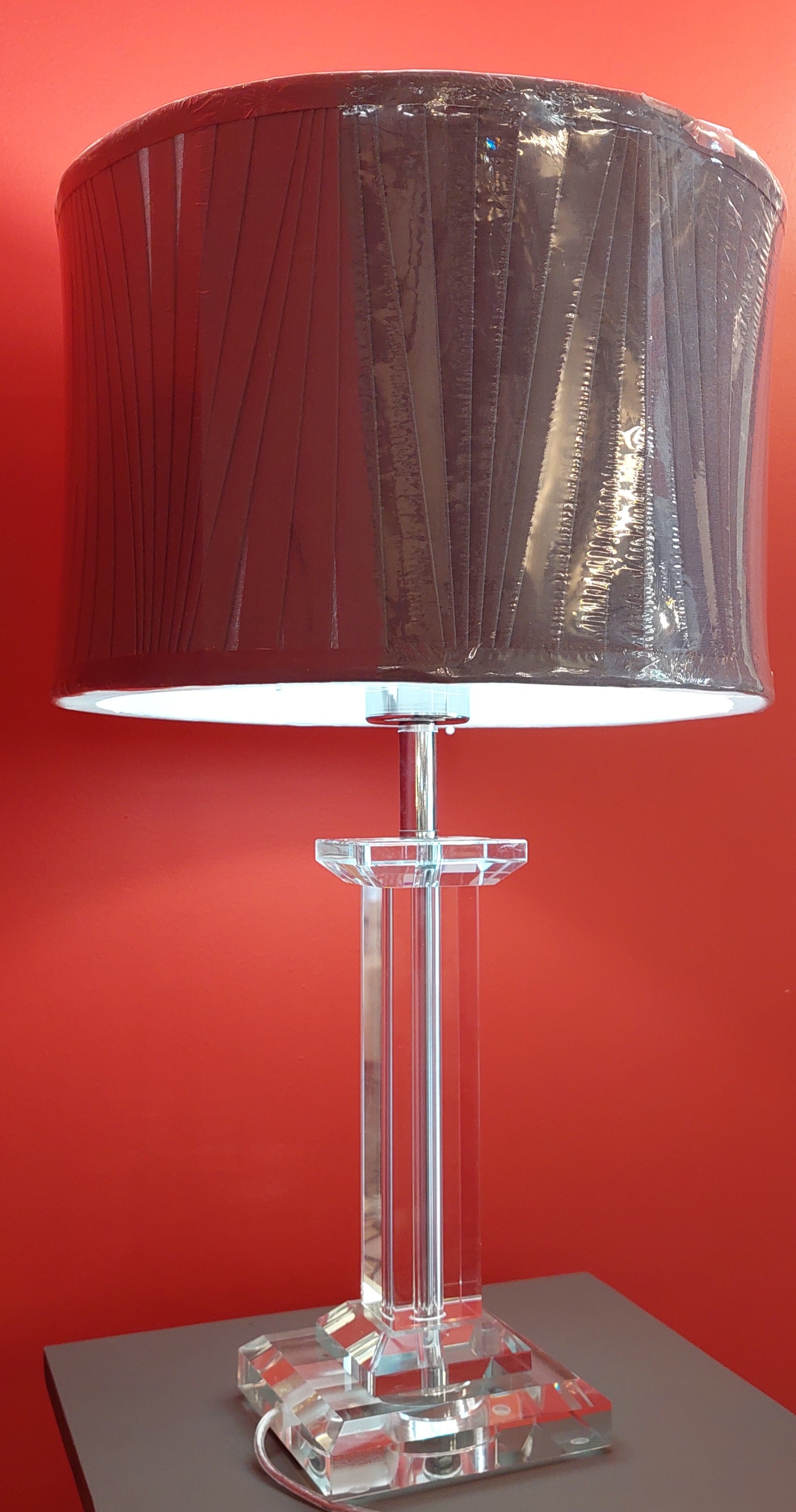 Albion Crystal Table Lamp Grey